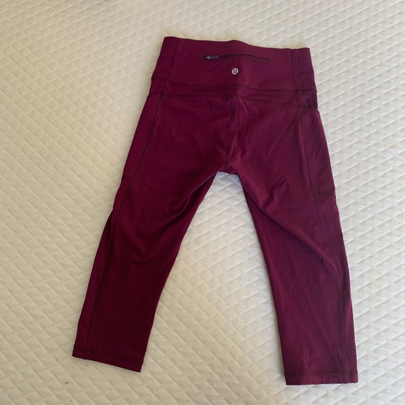 lululemon athletica Pants - Lululemon yoga pants, Lululemon pants, knee leggings, burgundy leggings